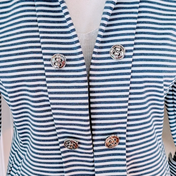 Erin London Blue Stripe Blazer - Picture 3 of 6